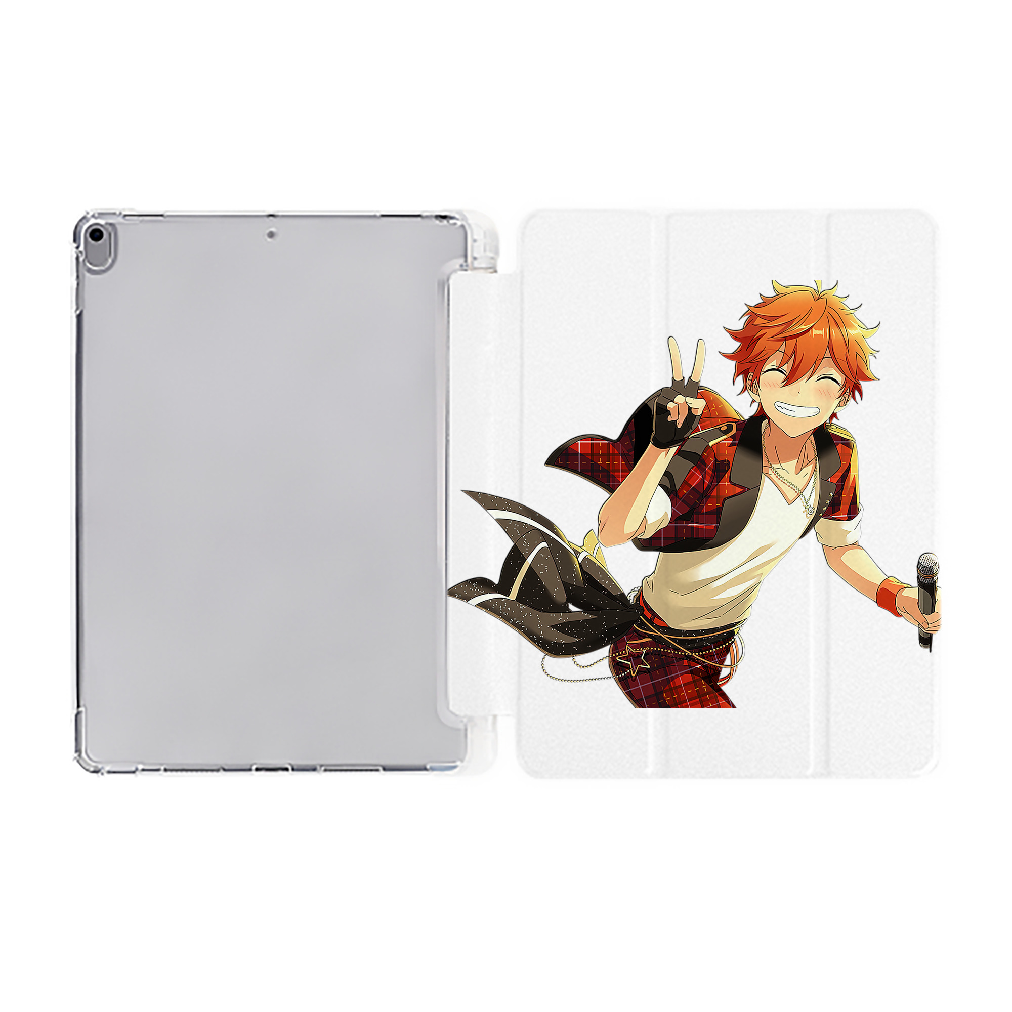 （画像用） あんさんぶるスターズ! Ensemble Stars IPad ケース ペン収納付き 三つ折りスタンド PUレザー×シリコン 対応機種9.5/10.5/10.9インチ